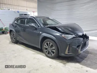 2020 Lexus UX 250h F Sport with VIN JTHR9JBHXL2025565, listed as a Copart auction lot 48895135 with 48,393 mi miles and Salvage title. Bid and sale history available at DreamBid. Image 4.