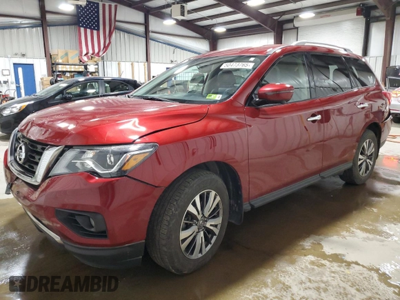 2019 Nissan Pathfinder SL with VIN 5N1DR2MM4KC615325, listed as a Copart auction lot 50473765 with 81,361 mi miles and Salvage Title. Bid and sale history available at carsss.com. Image 1.