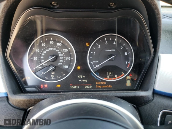 2016 BMW X1 xDrive28i with VIN WBXHT3C30G5E50932, listed as a Copart auction lot 64248842 with 104,417 mi miles. Bid and sale history available at carsss.com. Image 8.