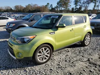 2018 Kia Soul + with VIN KNDJP3A58J7895273, listed as a Copart auction lot 82486664 with 54,697 mi miles and Salvage Title. Bid and sale history available at carsss.com. Image 1.