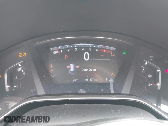 2019 Honda CR-V EX with VIN JHLRW2H57KX022530, listed as a IAAI auction lot 41970376 with 51,327 mi miles. Bid and sale history available at carsss.com. Image 7.