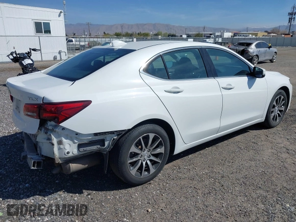 2015 Acura TLX with VIN 19UUB1F36FA027730, listed as a IAAI auction lot 41906268 with 115,999 mi miles. Bid and sale history available at carsss.com. Image 4.