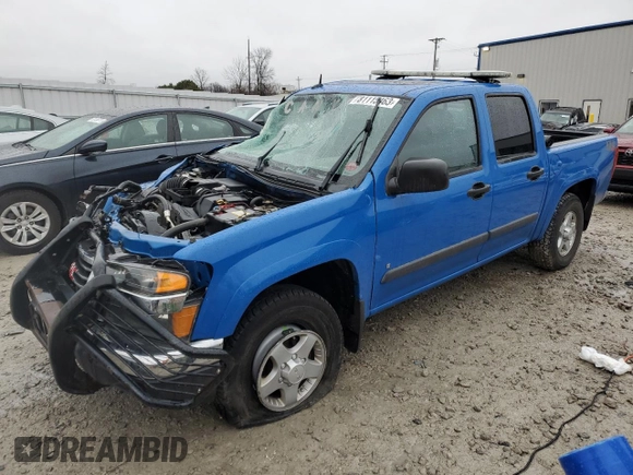 2008 GMC Canyon SLE2 with VIN 1GTDT43E788182588, listed as a Copart auction lot 81115463 with 0 mi miles and Non Repairable. Bid and sale history available at carsss.com. Image 1.