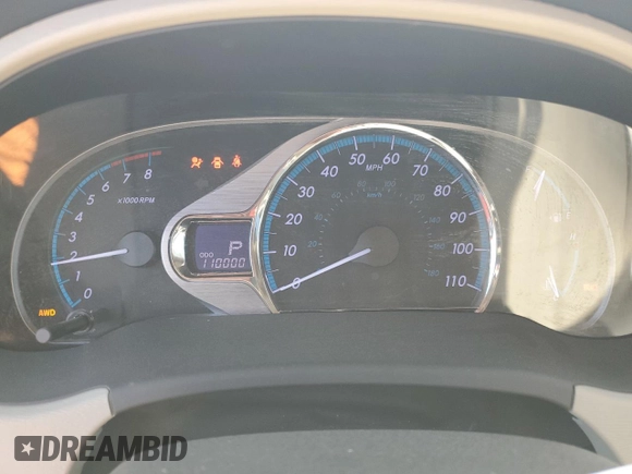 2013 Toyota Sienna XLE with VIN 5TDDK3DC2DS053531, listed as a Copart auction lot 54243695 with 110,000 mi miles and Salvage Title. Bid and sale history available at DreamBid. Image 9.