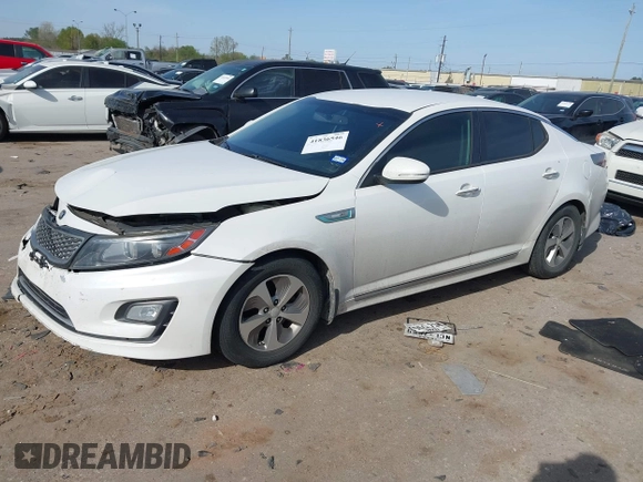 2015 Kia Optima Hybrid with VIN KNAGM4AD2F5086402, listed as a IAAI auction lot 41836546 with 88,285 mi miles. Bid and sale history available at carsss.com. Image 2.
