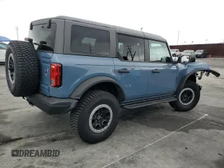 2024 Ford Bronco with VIN 1FMEE1BP6RLA41845, listed as a Copart auction lot 53920185 with 7,406 mi miles and Salvage title. Bid and sale history available at DreamBid. Image 3.