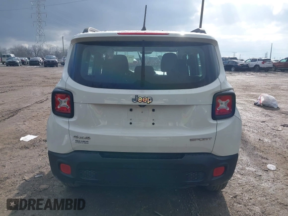 2015 Jeep Renegade Sport with VIN ZACCJBATXFPC42229, listed as a IAAI auction lot 40938824 with 136,649 mi miles and . Bid and sale history available at DreamBid. Image 16.