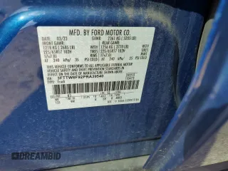 2023 Ford Maverick XL with VIN 3FTTW8F92PRA39540, listed as a Copart auction lot 56031725 with 20,767 mi miles and Salvage title. Bid and sale history available at DreamBid. Image 12.