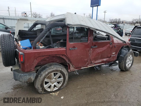2010 Jeep Wrangler Unlimited Sahara with VIN 1J4BA5H10AL103638, listed as a Copart auction lot 48119645 with 0 mi miles and Salvage Title. Bid and sale history available at carsss.com. Image 3.