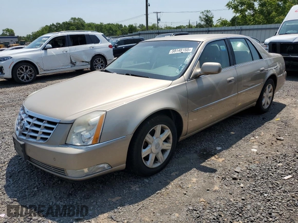 2006 Cadillac DTS 1SC z VIN 1G6KD57Y26U175599, wystawiony jako Copart lot #59149155 z przebiegiem 172 952 mil mil oraz Czysty tytuł • Clean title. Historia ofert i sprzedaży dostępna na DreamBid. Obrazek 1.