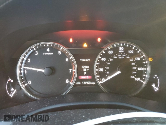 2015 Lexus GS 350 with VIN JTHBE1BL7FA018794, listed as a Copart auction lot 82625013 with 124,925 mi miles and Salvage Title. Bid and sale history available at carsss.com. Image 9.