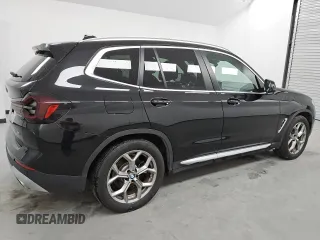 2023 BMW X3 sDrive30i with VIN 5UX43DP00P9S19910, listed as a Copart auction lot 53166615 with 49,728 mi miles and Clean Title. Bid and sale history available at DreamBid. Image 3.
