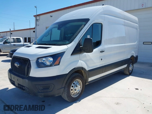 2023 Ford Transit Cargo with VIN 1FTBR2X86PKA51393, listed as a IAAI auction lot 41769269 with 91,032 mi miles and . Bid and sale history available at DreamBid. Image 2.