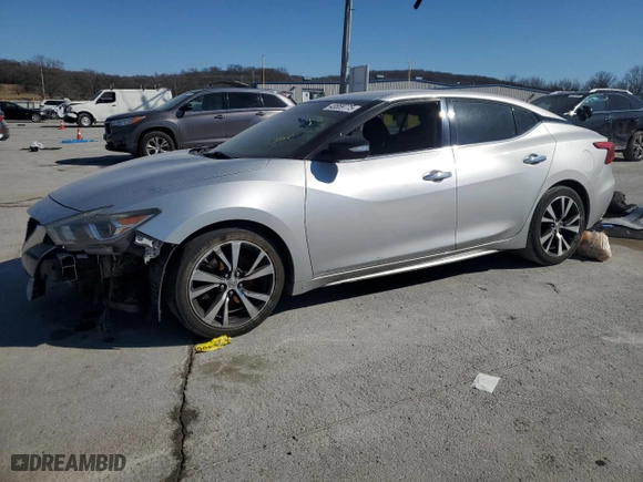 2017 Nissan Maxima SV with VIN 1N4AA6AP2HC445081, listed as a Copart auction lot 43559775 with 128,601 mi miles and Salvage Title. Bid and sale history available at carsss.com. Image 1.