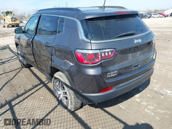 2020 Jeep Compass Latitude with VIN 3C4NJDBB9LT139429, listed as a IAAI auction lot 41795025 with 63,533 mi miles and . Bid and sale history available at carsss.com. Image 3.