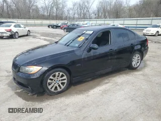 2007 BMW 3 Series 328i with VIN WBAVA33537KX76713, listed as a Copart auction lot 53056835 with 86,423 mi miles and Salvage title. Bid and sale history available at DreamBid. Image 1.