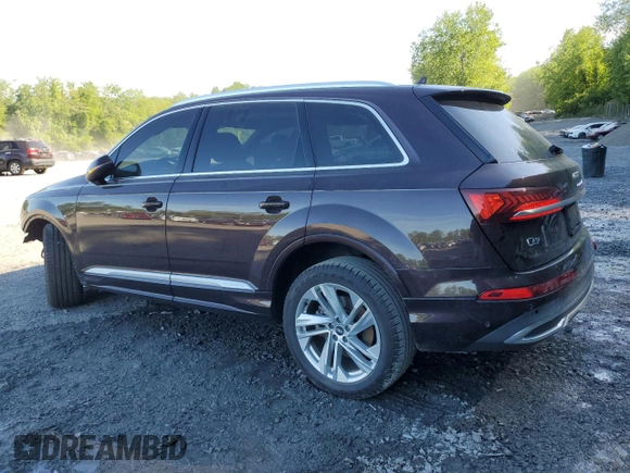 2021 Audi Q7 Premium Plus with VIN WA1LJAF73MD015377, listed as a Copart auction lot 57135695 with 58,432 mi miles and Salvage title. Bid and sale history available at DreamBid. Image 2.