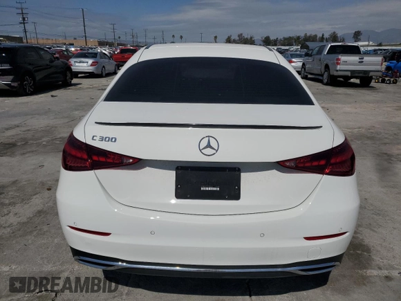 2024 Mercedes-Benz C 300 with VIN W1KAF4GB1RR185210, listed as a Copart auction lot 46951815 with 7,052 mi miles and Salvage title. Bid and sale history available at DreamBid. Image 6.