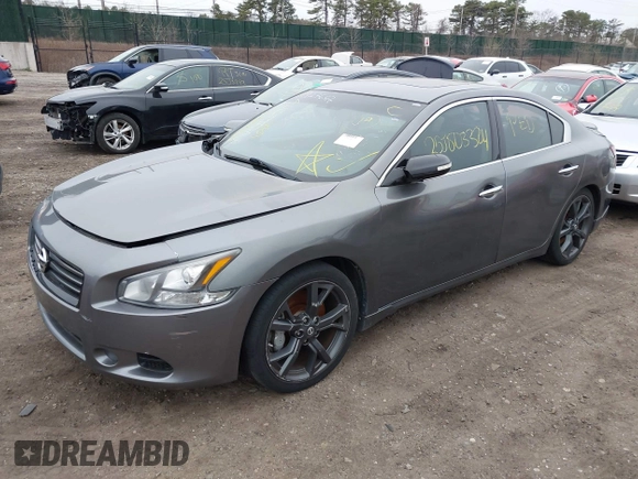 2014 Nissan Maxima SV with VIN 1N4AA5AP6EC443663, listed as a IAAI auction lot 41927687 with Not Provided miles and . Bid and sale history available at DreamBid. Image 2.