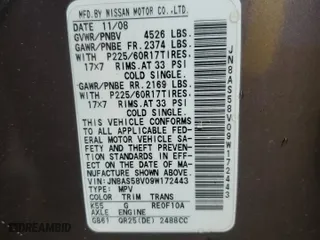 2009 Nissan Rogue SL with VIN JN8AS58V09W172443, listed as a Copart auction lot 53993915 with 139,678 mi miles and Salvage Title. Bid and sale history available at carsss.com. Image 13.