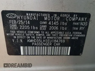 2014 Hyundai Elantra GT with VIN KMHD35LH1EU184769, listed as a Copart auction lot 61756033 with 71,615 mi miles and Salvage Title. Bid and sale history available at carsss.com. Image 12.
