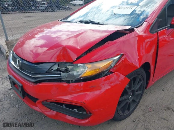 2015 Honda Civic Coupe EX with VIN 2HGFG3B87FH533558, listed as a IAAI auction lot 40483991 with 77,238 mi miles. Bid and sale history available at carsss.com. Image 6.
