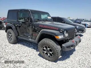 2021 Jeep Wrangler Rubicon with VIN 1C4HJXCG8MW663191, listed as a Copart auction lot 46419825 with 43,894 mi miles and Salvage title. Bid and sale history available at DreamBid. Image 4.
