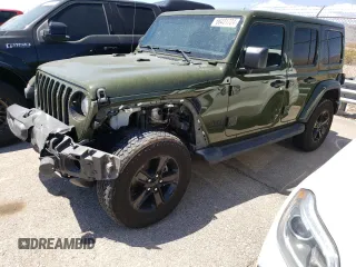 2021 Jeep Wrangler Unlimited Sahara Altitude z VIN 1C4HJXEN5MW865773, wystawiony jako Copart lot #66431724 z przebiegiem 61 101 mil mil oraz Szkoda całkowita • Salvage title. Historia ofert i sprzedaży dostępna na DreamBid. Obrazek 1.
