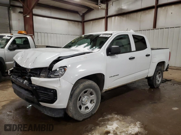 2022 Chevrolet Colorado 2WD Work Truck with VIN 1GCGSBEN8N1316515, listed as a Copart auction lot 75870244 with 31,751 mi miles and Salvage title. Bid and sale history available at DreamBid. Image 1.