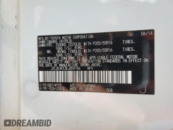 2014 Scion xB z VIN JTLZE4FE3EJ059746, wystawiony jako Copart lot #52634605 z przebiegiem 181 787 mil mil oraz Szkoda całkowita • Salvage title. Historia ofert i sprzedaży dostępna na DreamBid. Obrazek 12.
