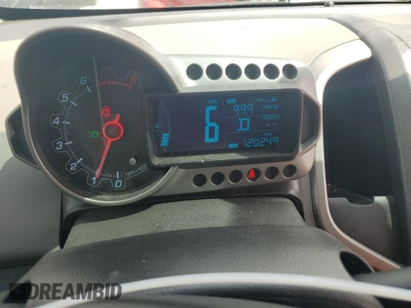 2015 Chevrolet Sonic LT with VIN 1G1JC5SH9F4122040, listed as a Copart auction lot 57750345 with 120,249 mi miles and Salvage title. Bid and sale history available at DreamBid. Image 9.