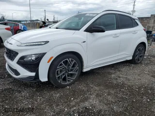 2022 Hyundai Kona N Line with VIN KM8K33A3XNU802061, listed as a Copart auction lot 52388735 with 58,892 mi miles and Salvage Title. Bid and sale history available at carsss.com. Image 1.