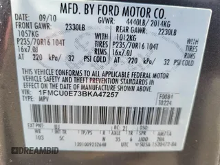 2011 Ford Escape Limited z VIN 1FMCU0E73BKA47257, wystawiony jako IAAI lot #41707062 z przebiegiem 187 836 mil mil oraz . Historia ofert i sprzedaży dostępna na DreamBid. Obrazek 9.