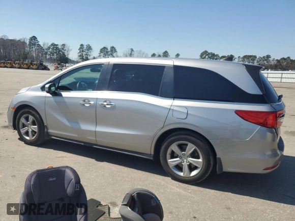 2020 Honda Odyssey EX-L with VIN 5FNRL6H78LB072721, listed as a Copart auction lot 48892095 with 39,634 mi miles and Salvage Title. Bid and sale history available at carsss.com. Image 2.
