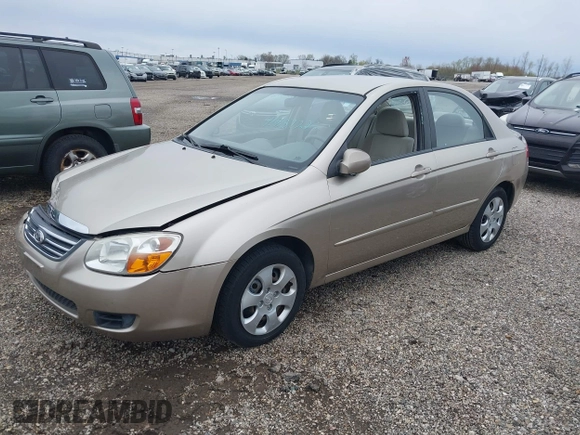 2008 Kia Spectra SX with VIN KNAFE121985552051, listed as a IAAI auction lot 41887222 with 45,308 mi miles. Bid and sale history available at carsss.com. Image 2.
