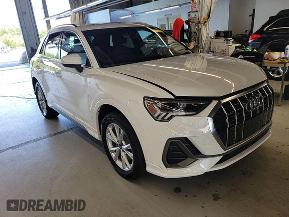 2023 Audi Q3 S line Premium with VIN WA1DECF32P1100878, listed as a IAAI auction lot 42851041 with 46,463 mi miles and . Bid and sale history available at DreamBid. Image 19.
