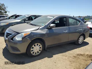 2019 Nissan Versa SV with VIN 3N1CN7APXKL838256, listed as a Copart auction lot 61104505 with 64,742 mi miles and Salvage title. Bid and sale history available at DreamBid. Image 1.