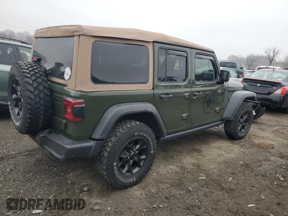 2023 Jeep Wrangler Sport S with VIN 1C4HJXDG1PW504242, listed as a Copart auction lot 83772924 with 29,237 mi miles and Salvage Title. Bid and sale history available at DreamBid. Image 3.