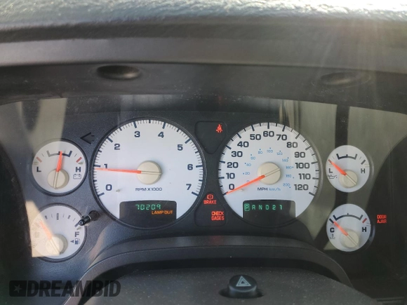 2004 Dodge Ram 2500 SLT with VIN 3D7KU26D24G156910, listed as a Copart auction lot 53980785 with 70,209 mi miles and Clean Title. Bid and sale history available at carsss.com. Image 9.
