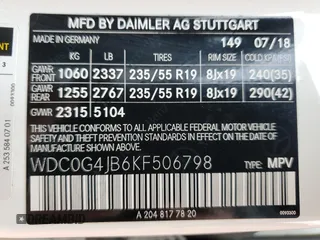 2019 Mercedes-Benz GLC 300 with VIN WDC0G4JB6KF506798, listed as a Copart auction lot 55617685 with 122,025 mi miles and Clean title. Bid and sale history available at DreamBid. Image 13.
