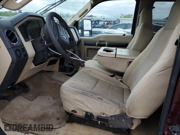 2010 Ford F-250 XL with VIN 1FTSX2BR9AEB14580, listed as a Copart auction lot 54435665 with 161,252 mi miles and Salvage title. Bid and sale history available at DreamBid. Image 7.