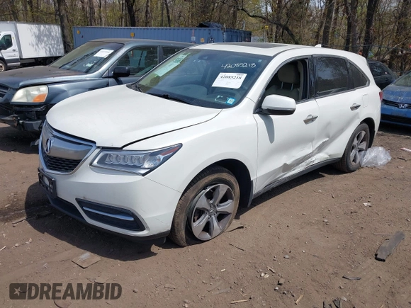2016 Acura MDX with VIN 5FRYD4H22GB017638, listed as a IAAI auction lot 42085218 with 72,987 mi miles. Bid and sale history available at carsss.com. Image 18.