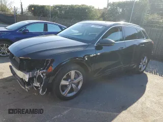 2019 Audi e-tron Premium Plus with VIN WA1LAAGE8KB010018, listed as a Copart auction lot 44955335 with 51,590 mi miles and Salvage Title. Bid and sale history available at carsss.com. Image 1.