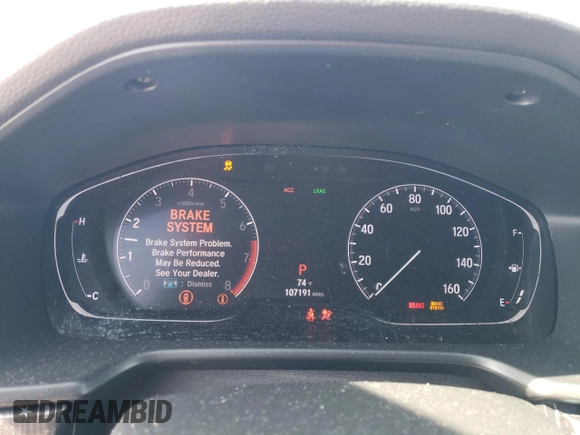2019 Honda Accord Sedan Sport 1.5T with VIN 1HGCV1F36KA089092, listed as a Copart auction lot 50392975 with 107,191 mi miles and Salvage Title. Bid and sale history available at carsss.com. Image 9.
