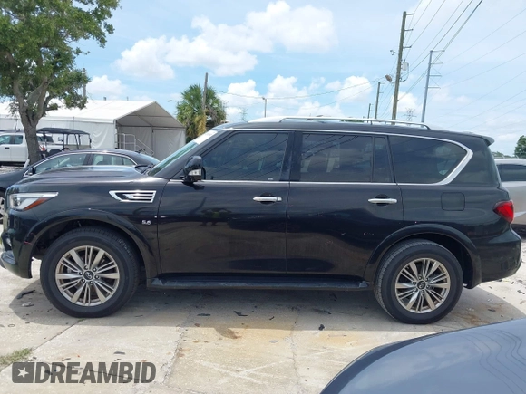 2018 Infiniti QX80 with VIN JN8AZ2NF1J9663338, listed as a IAAI auction lot 42689592 with 69,559 mi miles and . Bid and sale history available at DreamBid. Image 14.