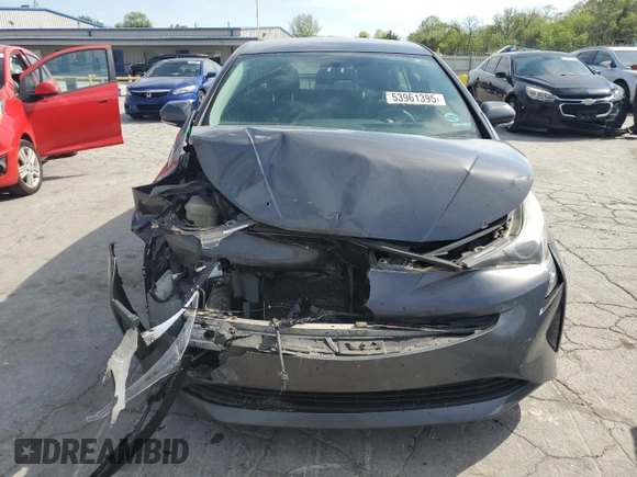 2016 Toyota Prius Two with VIN JTDKBRFU0G3000980, listed as a Copart auction lot 53961395 with 266,472 mi miles and Salvage Title. Bid and sale history available at DreamBid. Image 5.