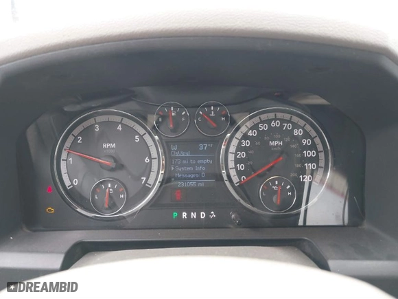 2009 Dodge Ram 1500 SLT with VIN 1D3HB18PX9S700623, listed as a IAAI auction lot 41617857 with 231,055 mi miles. Bid and sale history available at carsss.com. Image 7.