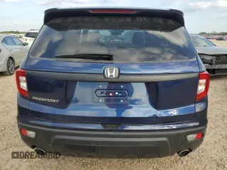2021 Honda Passport EX-L with VIN 5FNYF7H58MB005058, listed as a Copart auction lot 80139534 with 28,484 mi miles and Salvage Title. Bid and sale history available at carsss.com. Image 6.