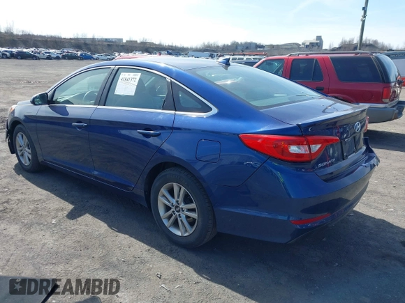 2015 Hyundai Sonata SE z VIN 5NPE24AF7FH158728, wystawiony jako IAAI lot #41841372 z przebiegiem 128 948 mil mil oraz . Historia ofert i sprzedaży dostępna na DreamBid. Obrazek 3.