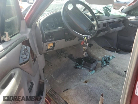 1995 Ford F-150 with VIN 1FTEF14H2SLA80123, listed as a Copart auction lot 72199724 with 0 mi miles and Salvage Title. Bid and sale history available at carsss.com. Image 8.